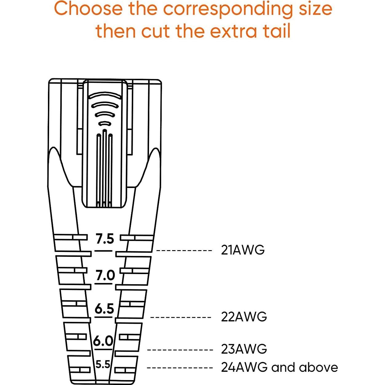 Cable RJ45 con Botón de Alivio de Tensión CableCreation 100-Pack