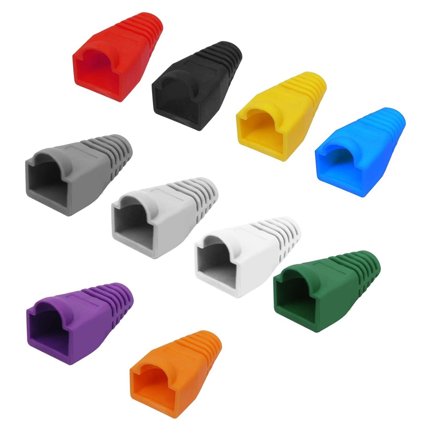 Cubiertas de botas RJ45 YIOVVOM 100 Pcs para cables Ethernet