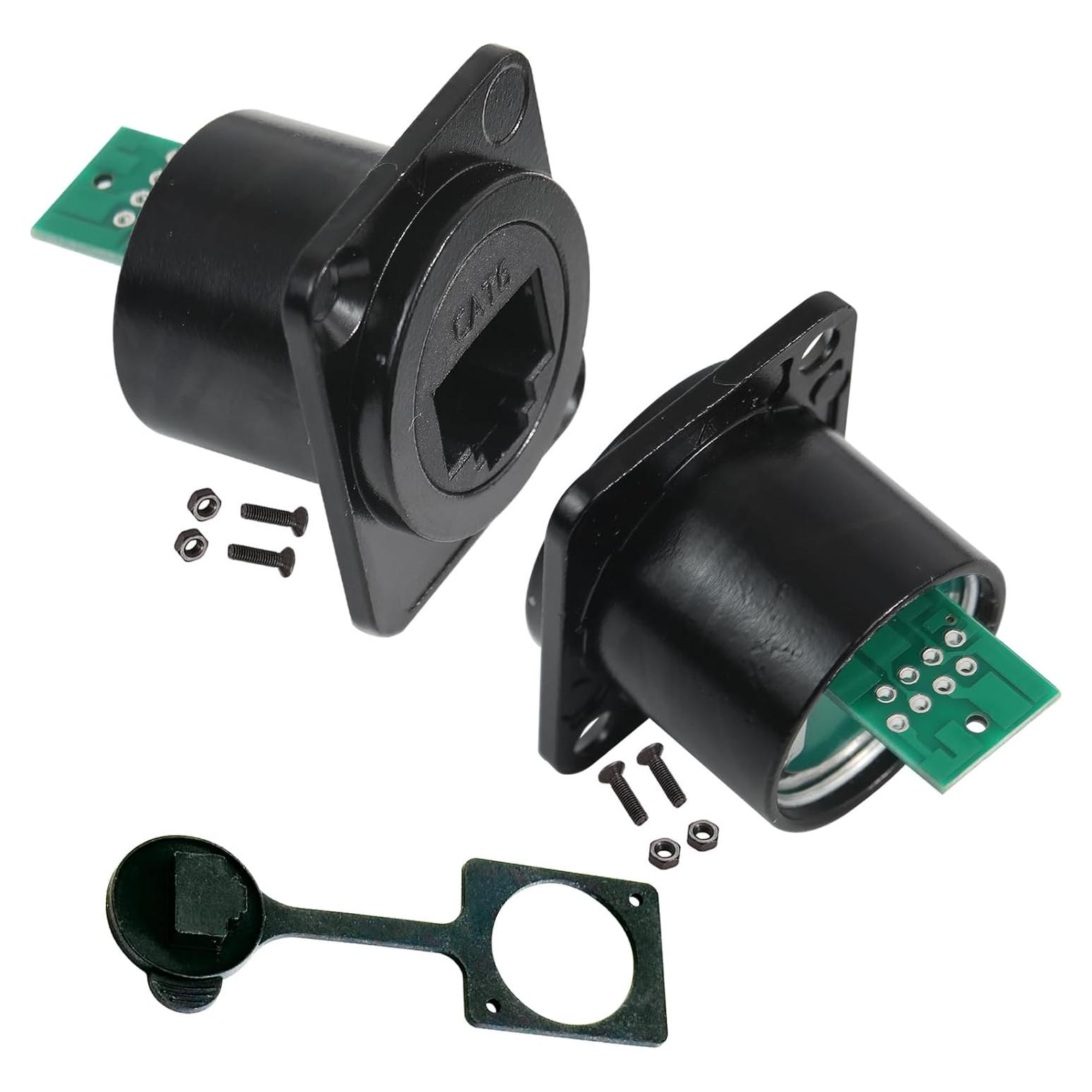 Conector Montaje en Panel RJ45 Hembra a Hembra CAT6 PENGLIN 2PCS