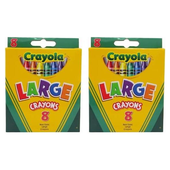 Caja de Crayones Grandes Crayola - 8 Colores - 2 Paquetes