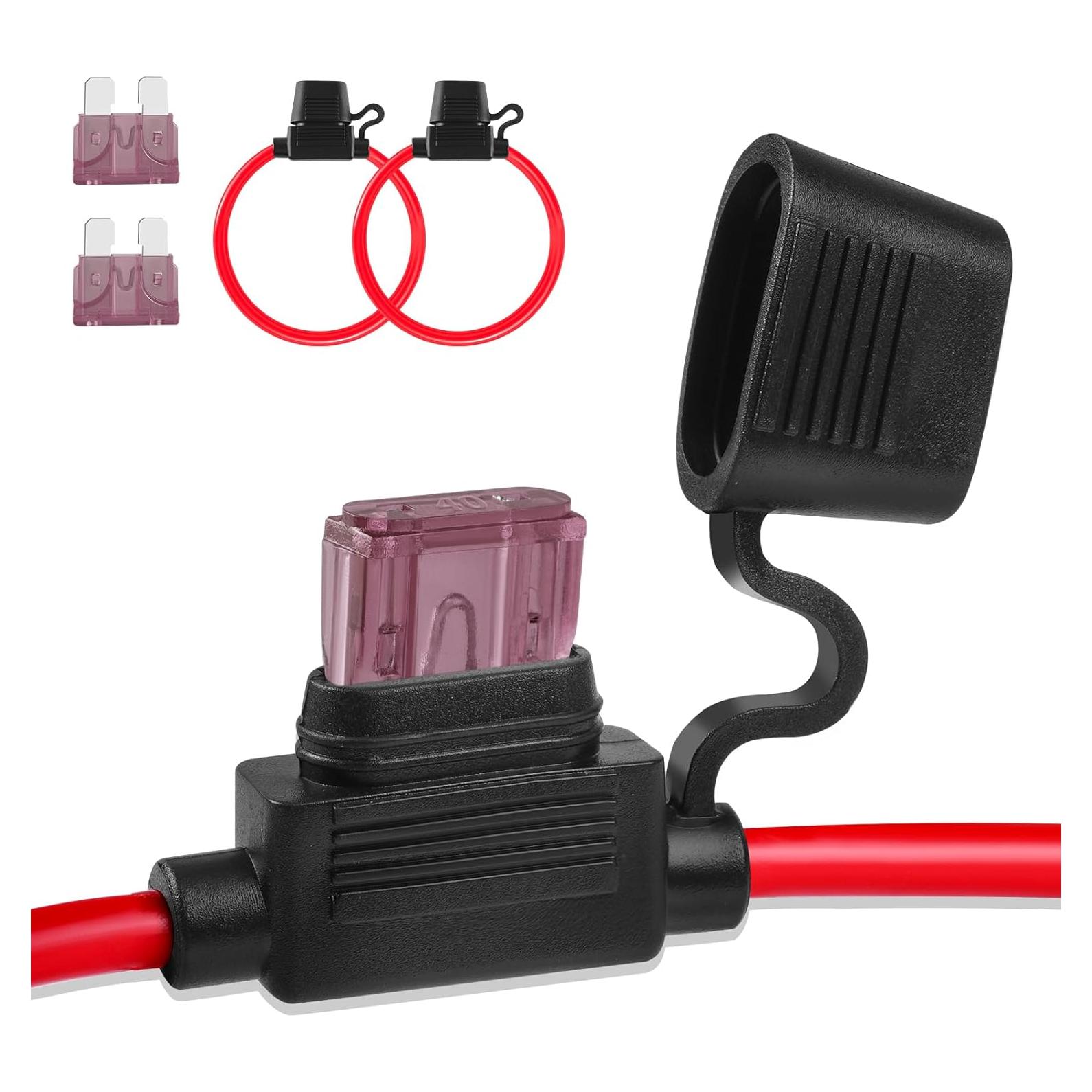 Soporte de Fusible en Línea 12V XIOGZAXI 10 AWG 35.1 cm