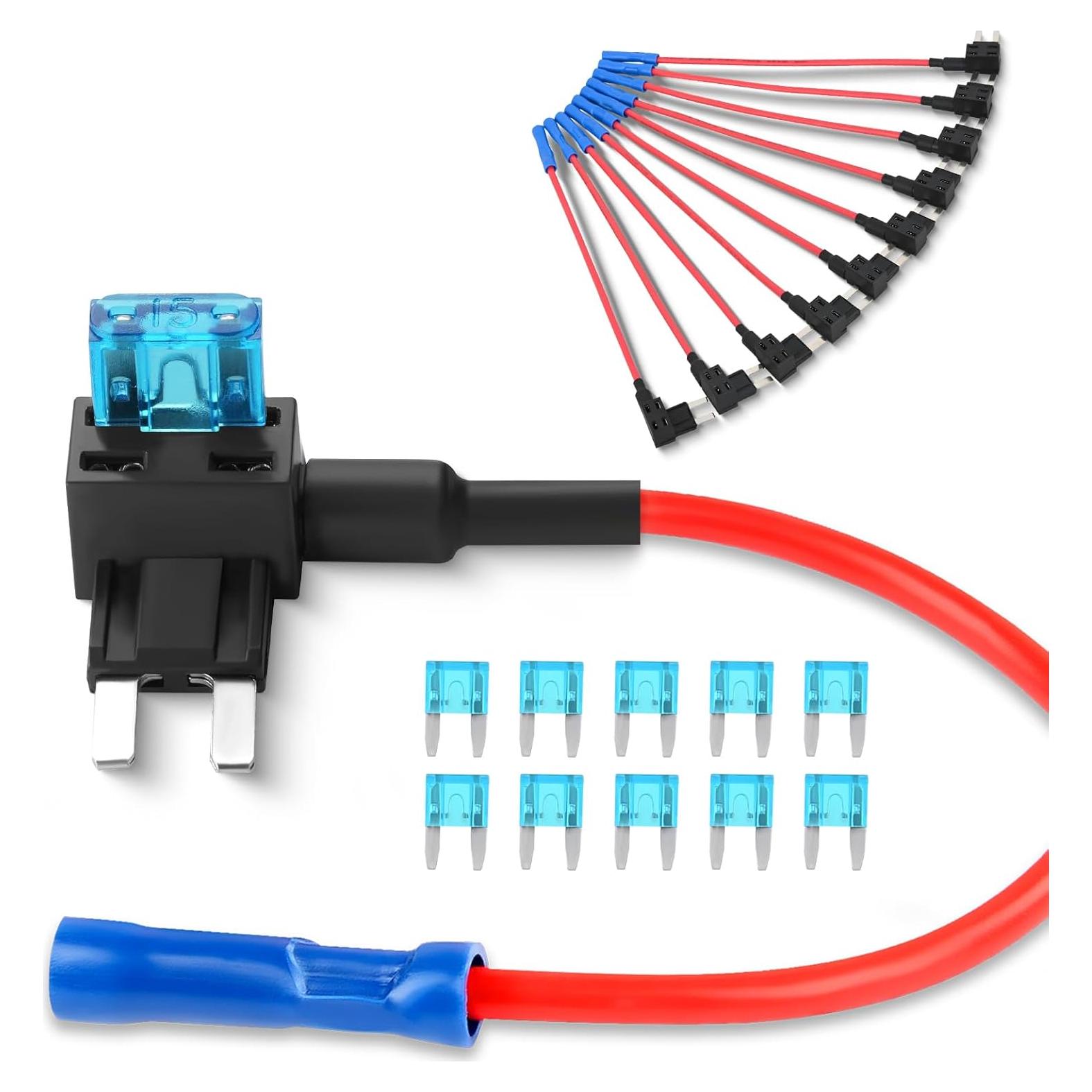 Adaptador de Fusible Nilight Add-a-Circuit 10 Piezas 15A