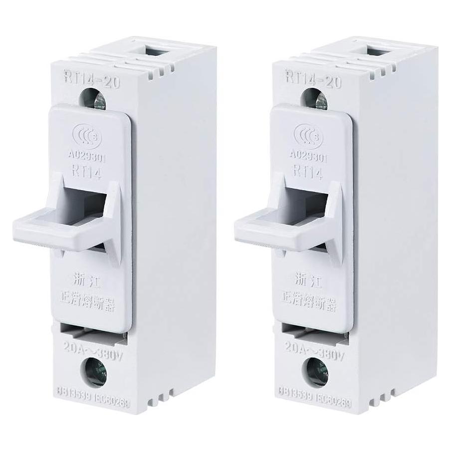 Portafusible Cerámico 20A 380V AC uxcell RT14 RT18 R015 2Pcs