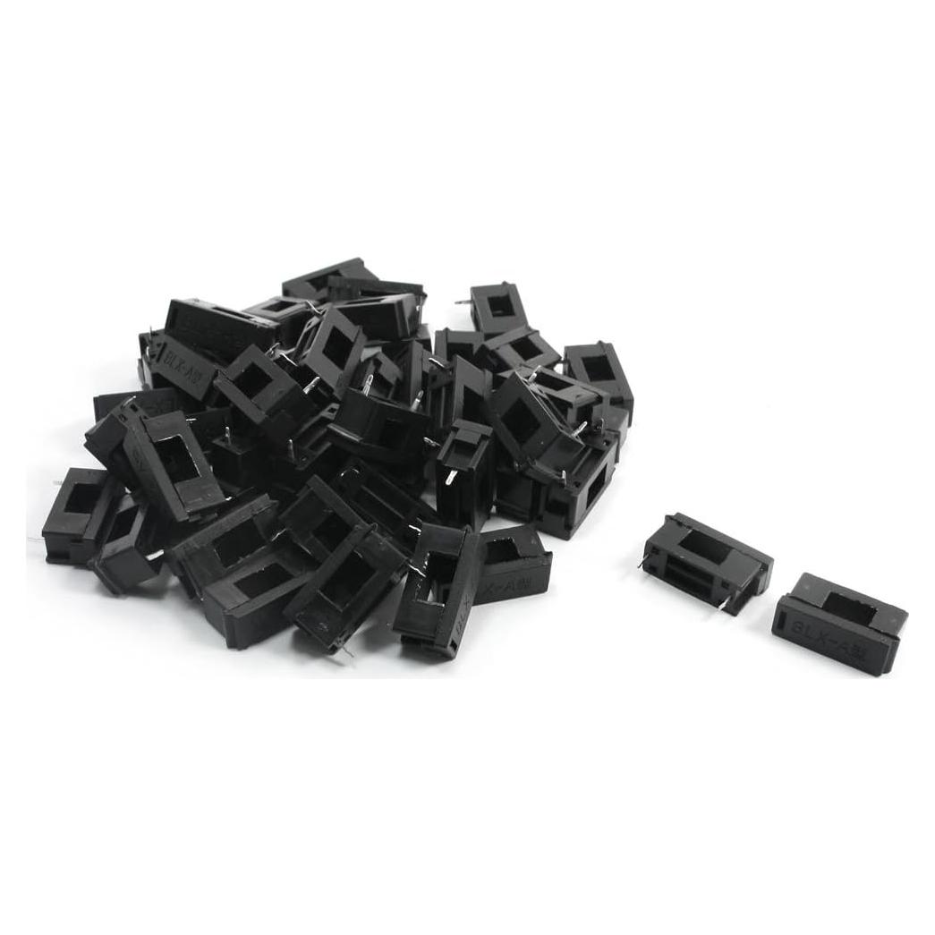 Soporte de Fusible para Montaje en PCB uxcell BLX-A 50Pcs 5x20mm