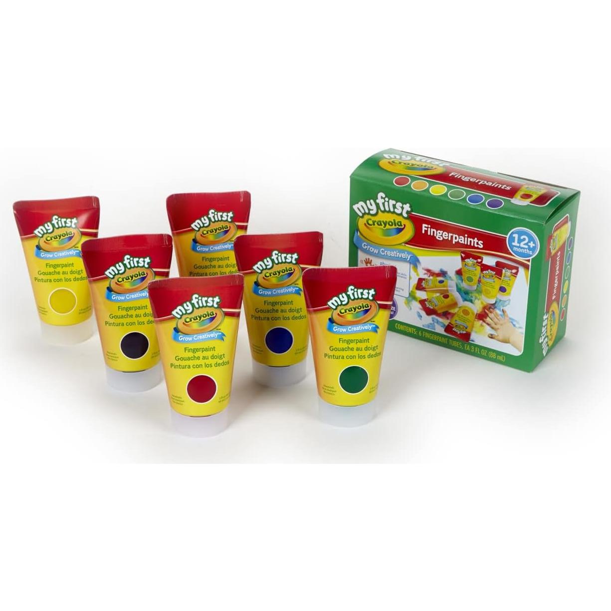 Pinturas de Dedos Lavables Crayola 6 Colores 240 ml