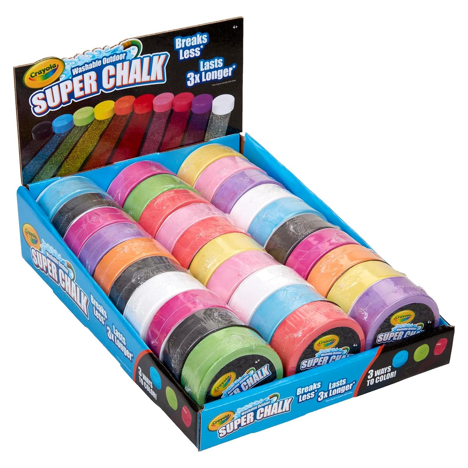 Tiza Super Lavable Crayola 30 Discos Colores Vibrantes