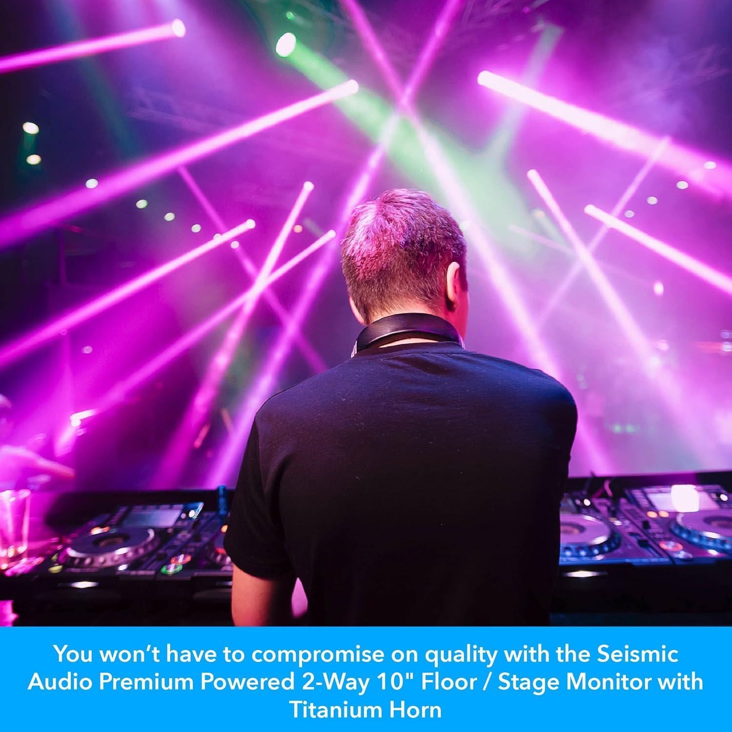 Monitor Activo Seismic Audio FL-10MP-PW 10" 250W PA