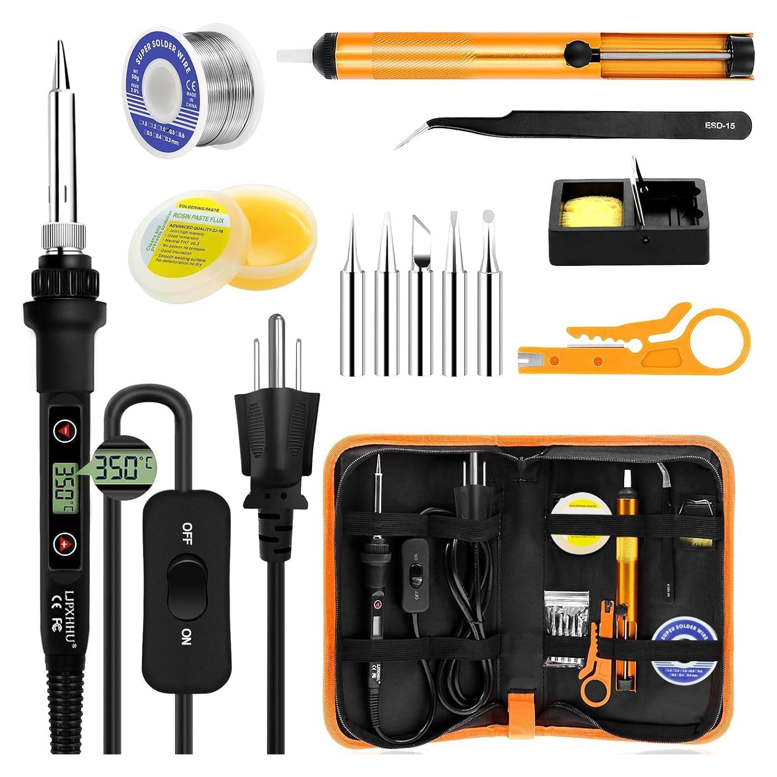 Kit de Soldador 80W LJPXHHU 13 en 1 con Temperatura Ajustable