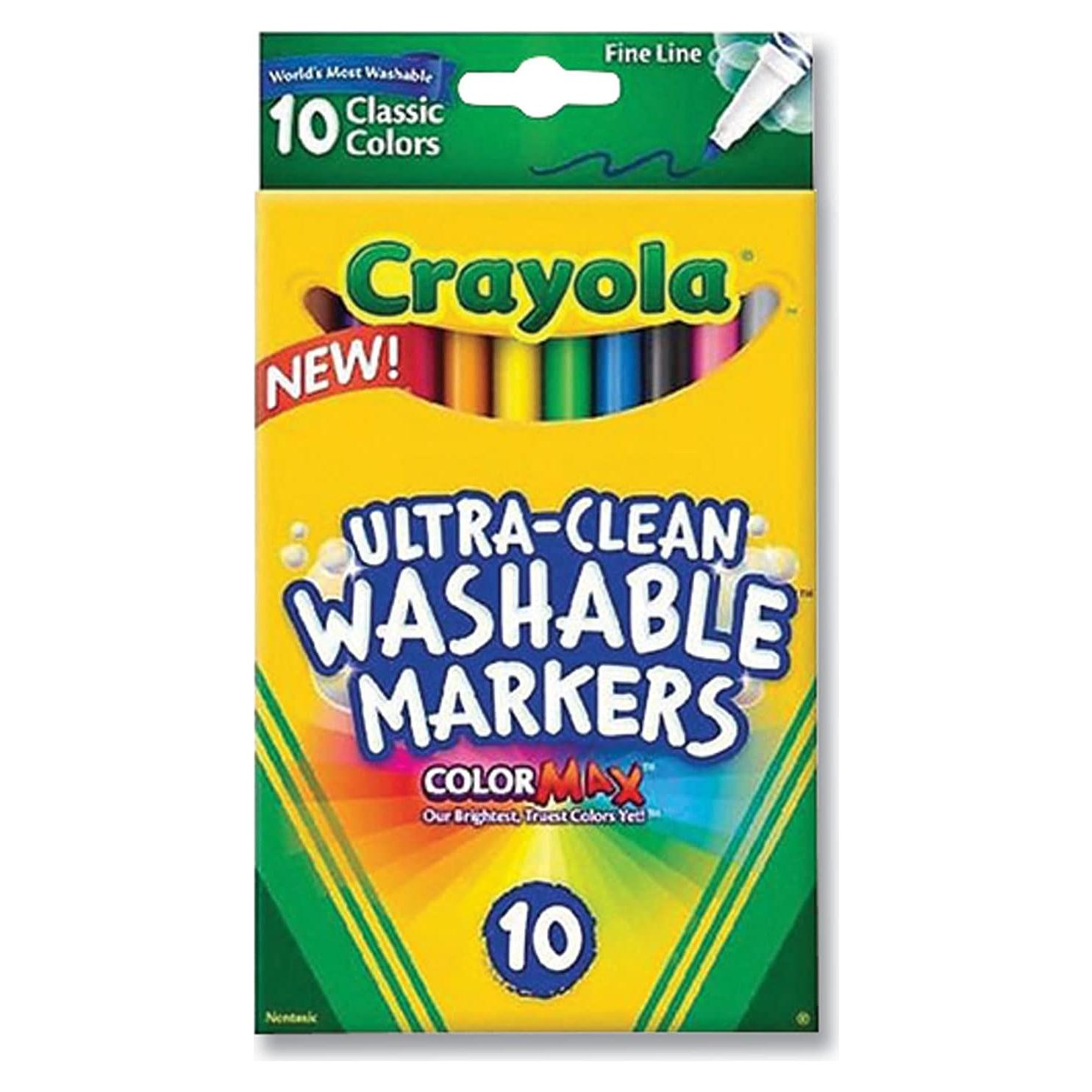 Marcadores Lavables Crayola Ultra-Clean Fina 10 Colores
