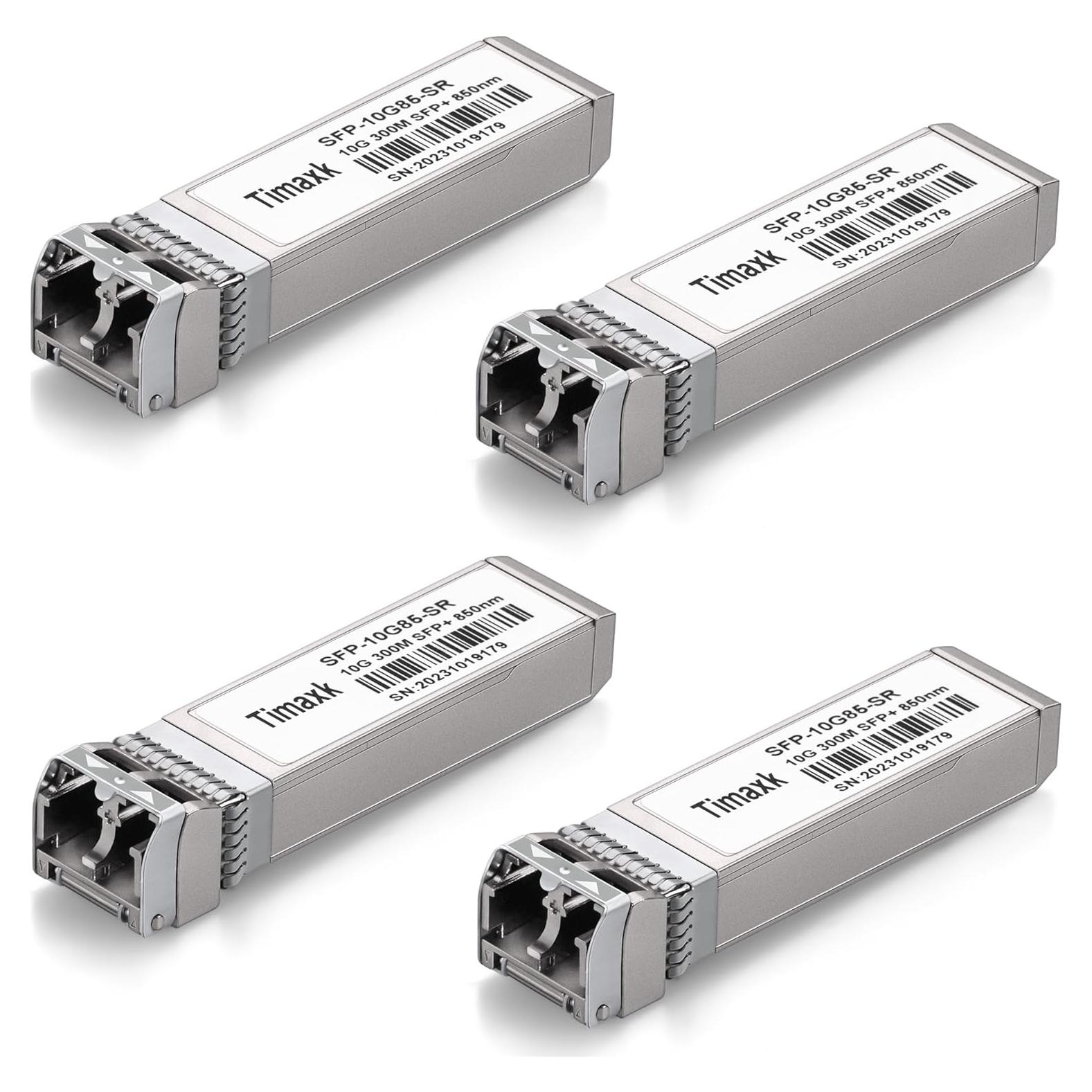 Paquete de 4 Transceptores SFP+ 10G Timaxk 10GBASE-SR 850nm