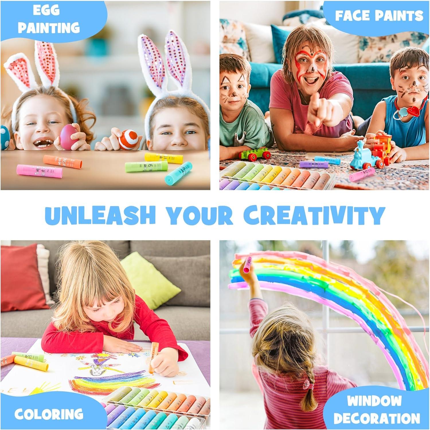 Palitos de Pintura Tempera Shuttle Art 20 Colores Pastel