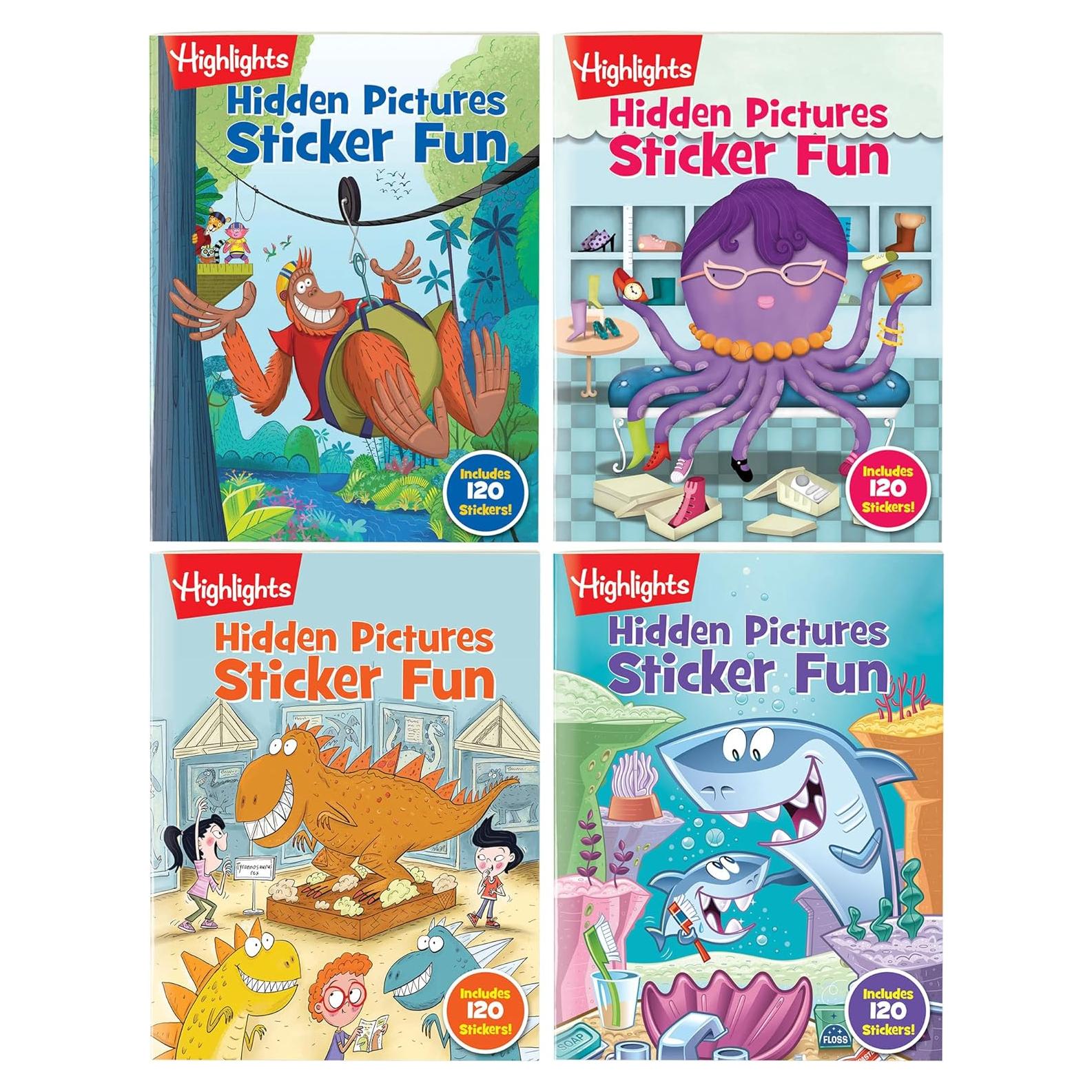 Libros de Pegatinas para Niños Highlights - 4 Libros de Actividades
