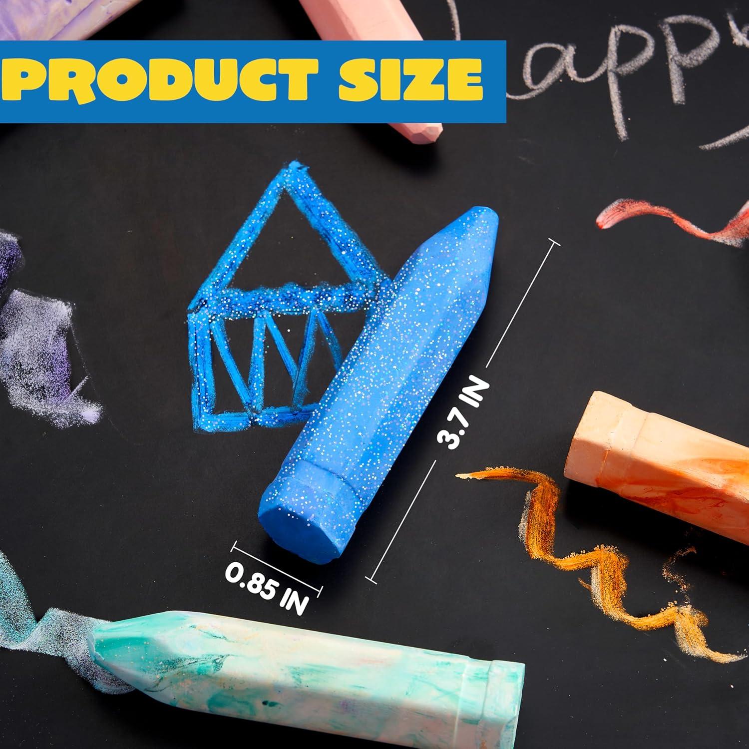 Tizas de Acera Lavables JOYIN 36 Piezas 18 Colores