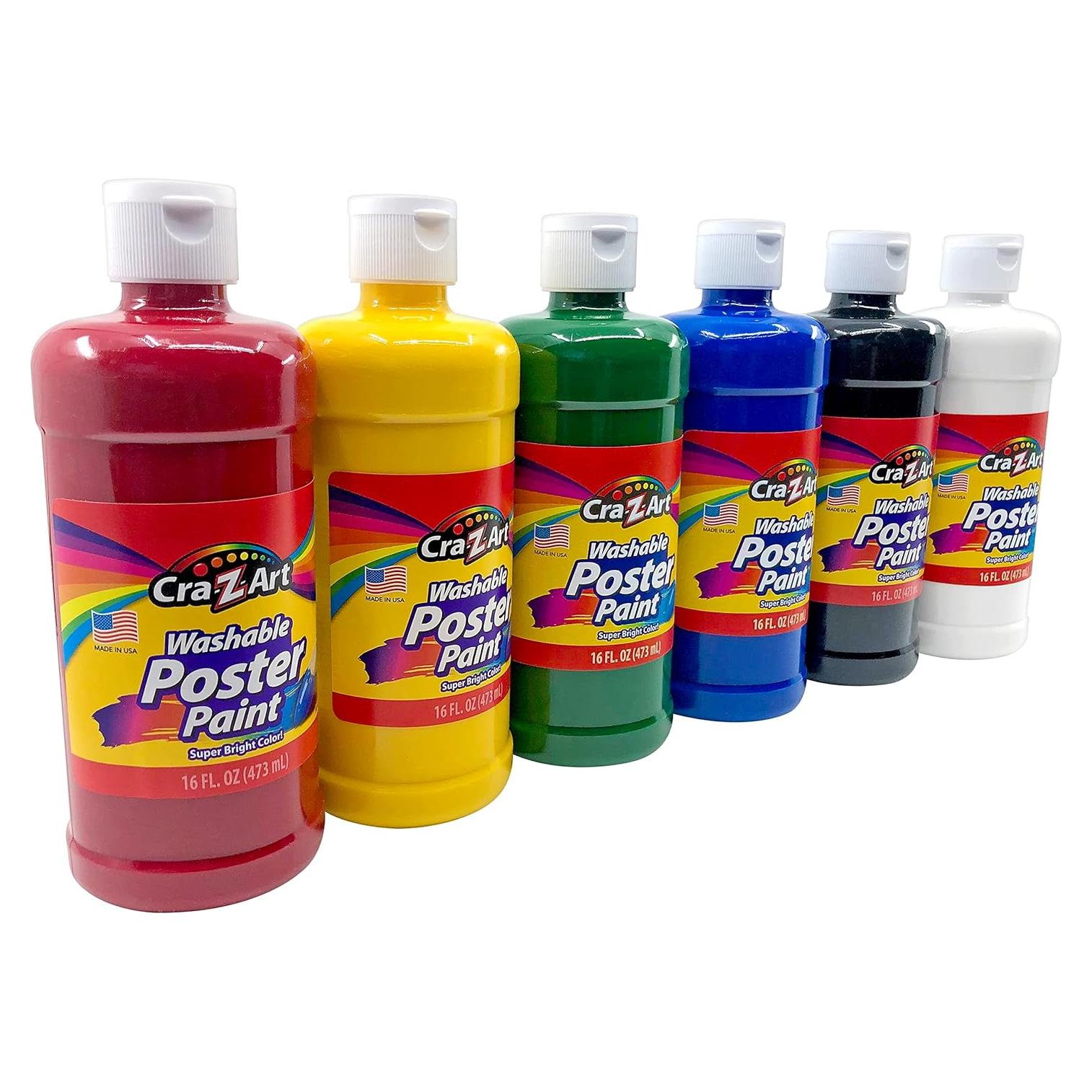 Set de Pintura Lavable Cra-Z-Art 6 Colores 480 ml cada uno