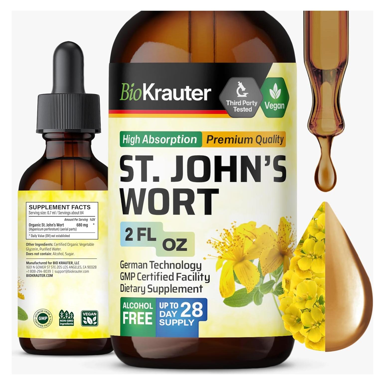 Tintura de Hypericum Perforatum Bio Krauter 59.15 ml - Vegana