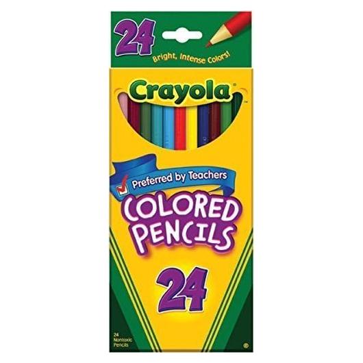 Lápices de colores Crayola 24 unidades - Mina gruesa y suave