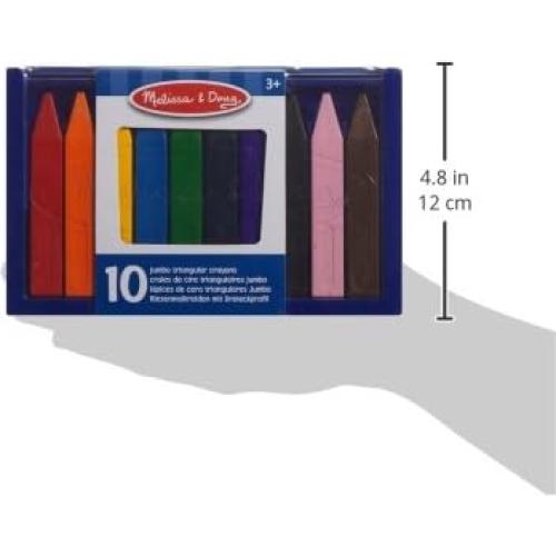Crayones Triangulares Melissa & Doug - Paquete de 10 Colores