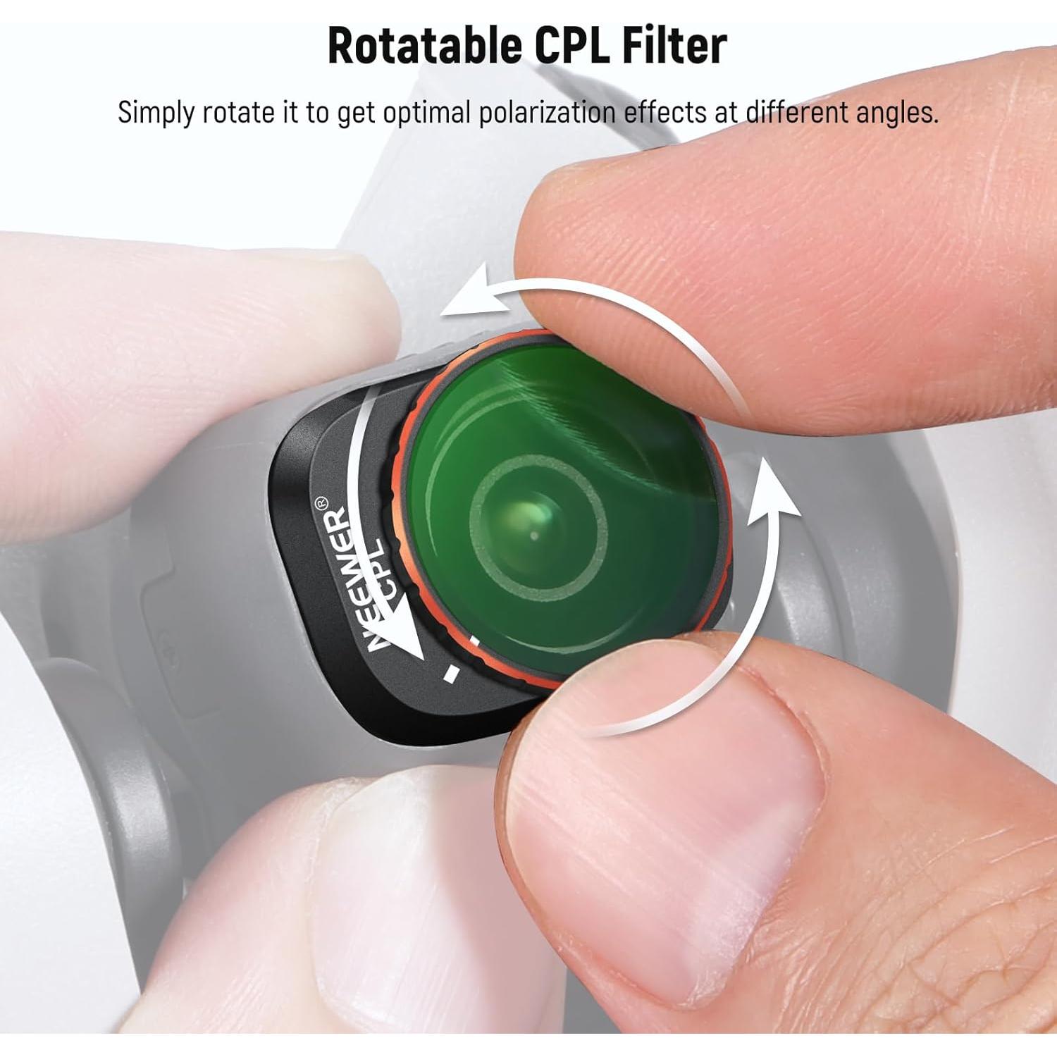 Filtro CPL NEEWER para Drone DJI Mini 4 Pro - Cristal HD