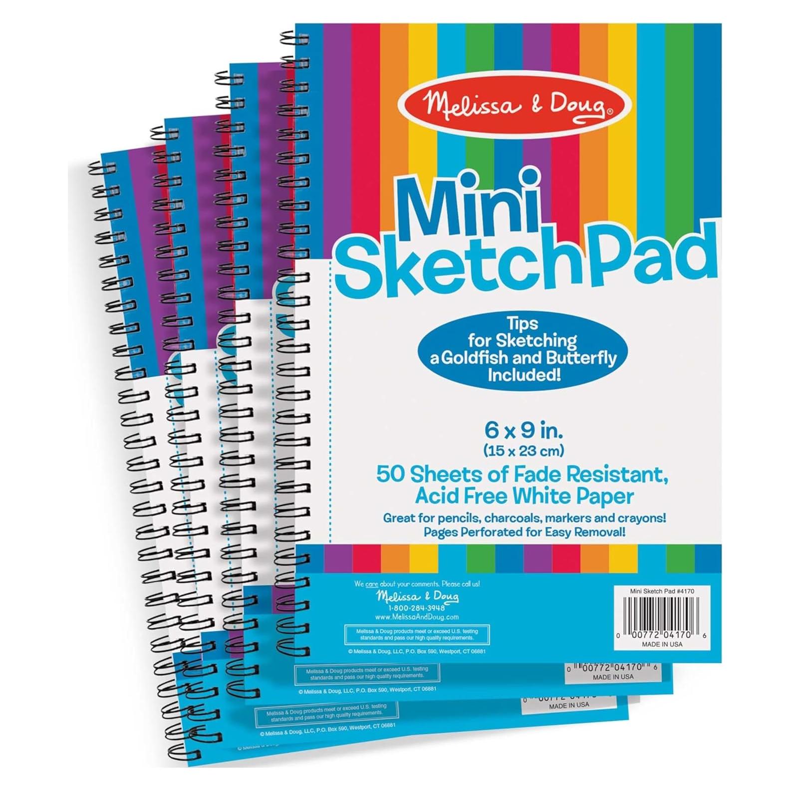 Bloc de Dibujo Mini-Sketch Melissa & Doug - Paquete de 4