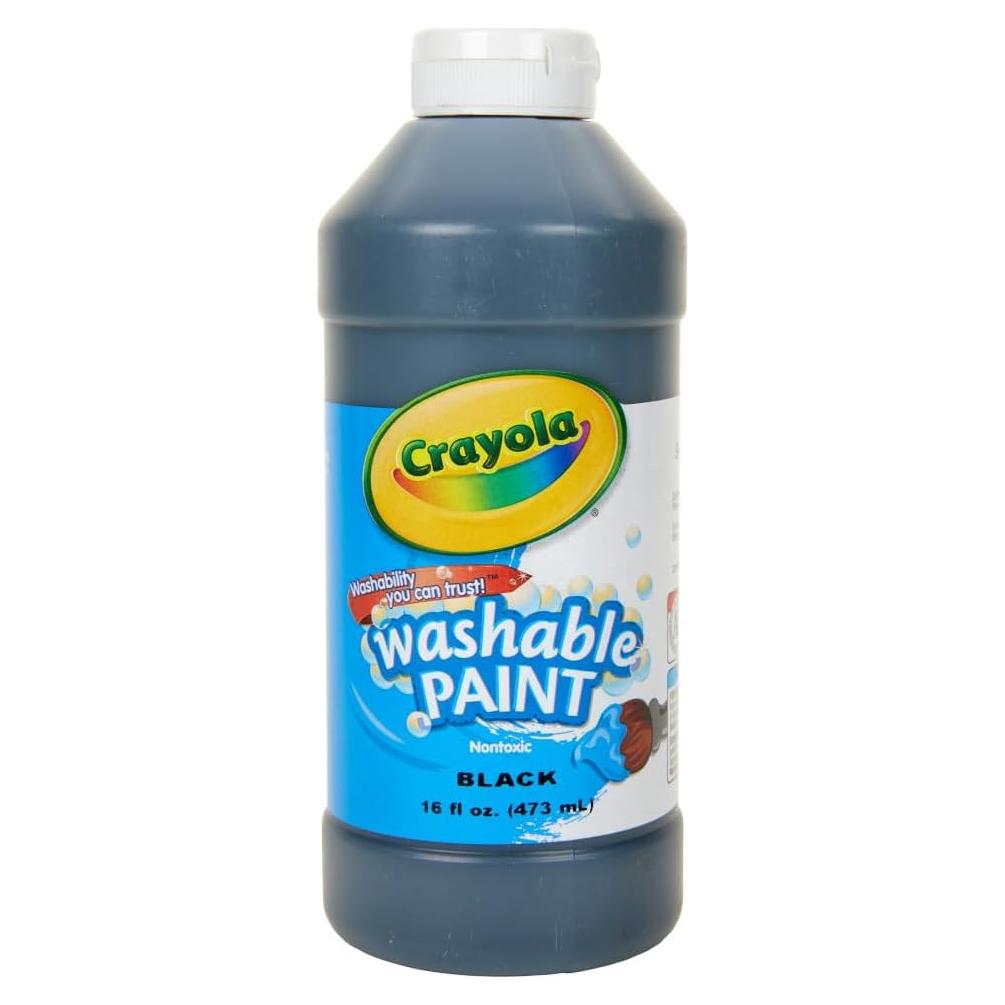 Pintura Lavable Crayola Negra 473ml Acabado Mate