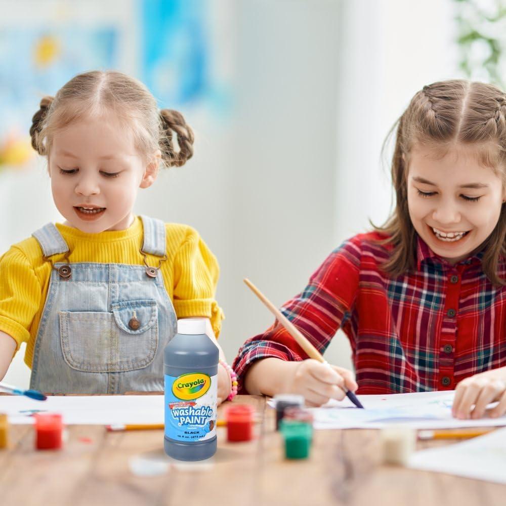 Pintura Lavable Crayola Negra 473ml Acabado Mate