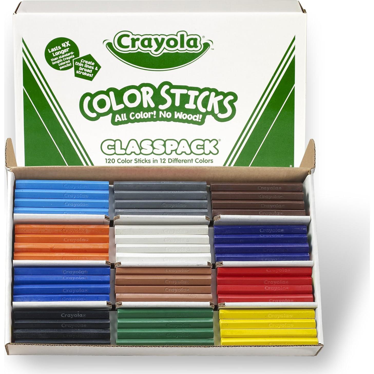 Lápices de Color Crayola 120 Ct Asortidos para Aula