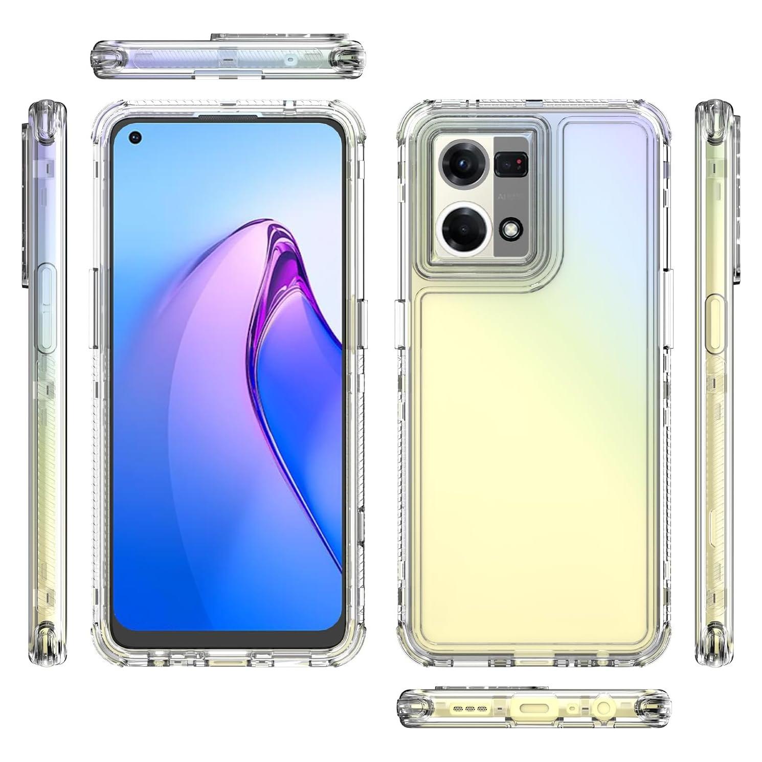 Funda Protectora 3 en 1 Elubugod para Oppo F21 Pro 4G Transparente
