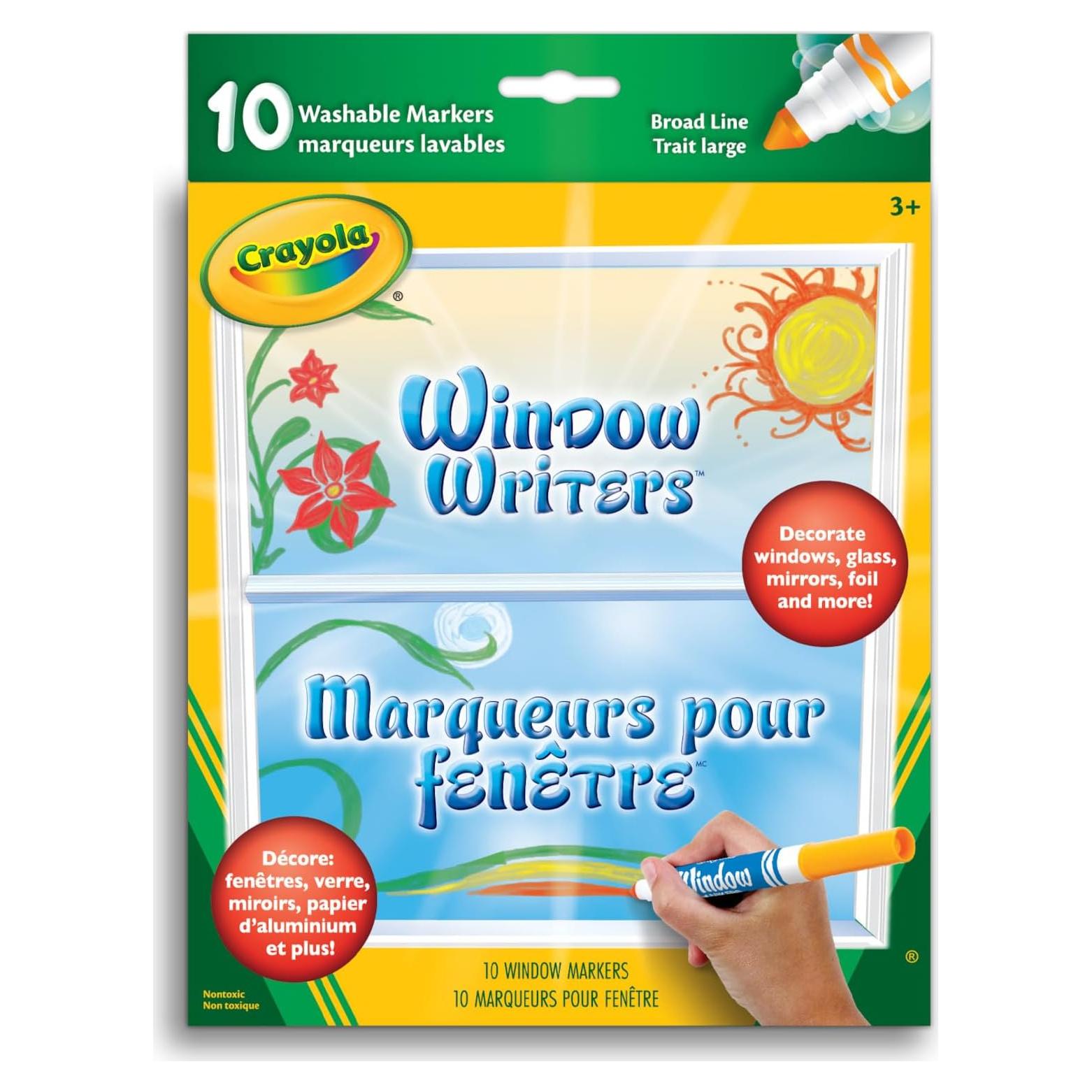 Marcadores Lavables Crayola 10 Piezas para Ventana