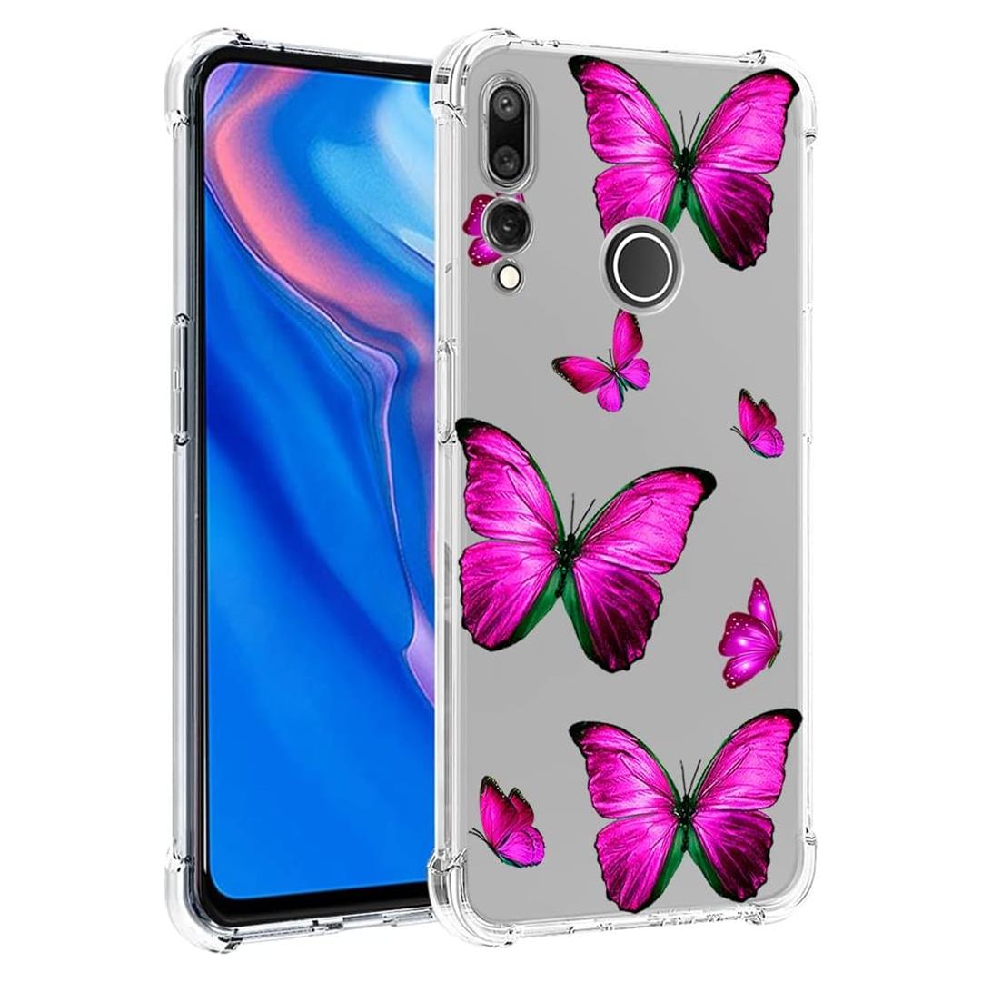 Funda Bumper TPU Huawei Y9 Prime 2019 Mariposa Rosa
