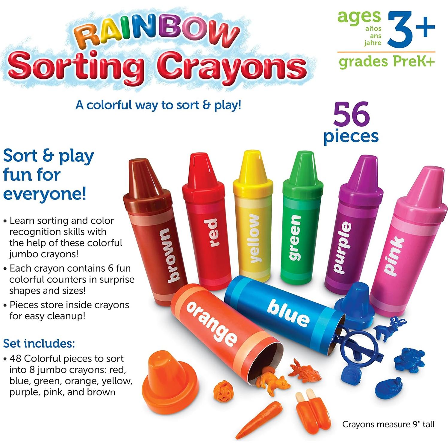 Crayones de Clasificación Arcoíris Learning Resources 56 Piezas