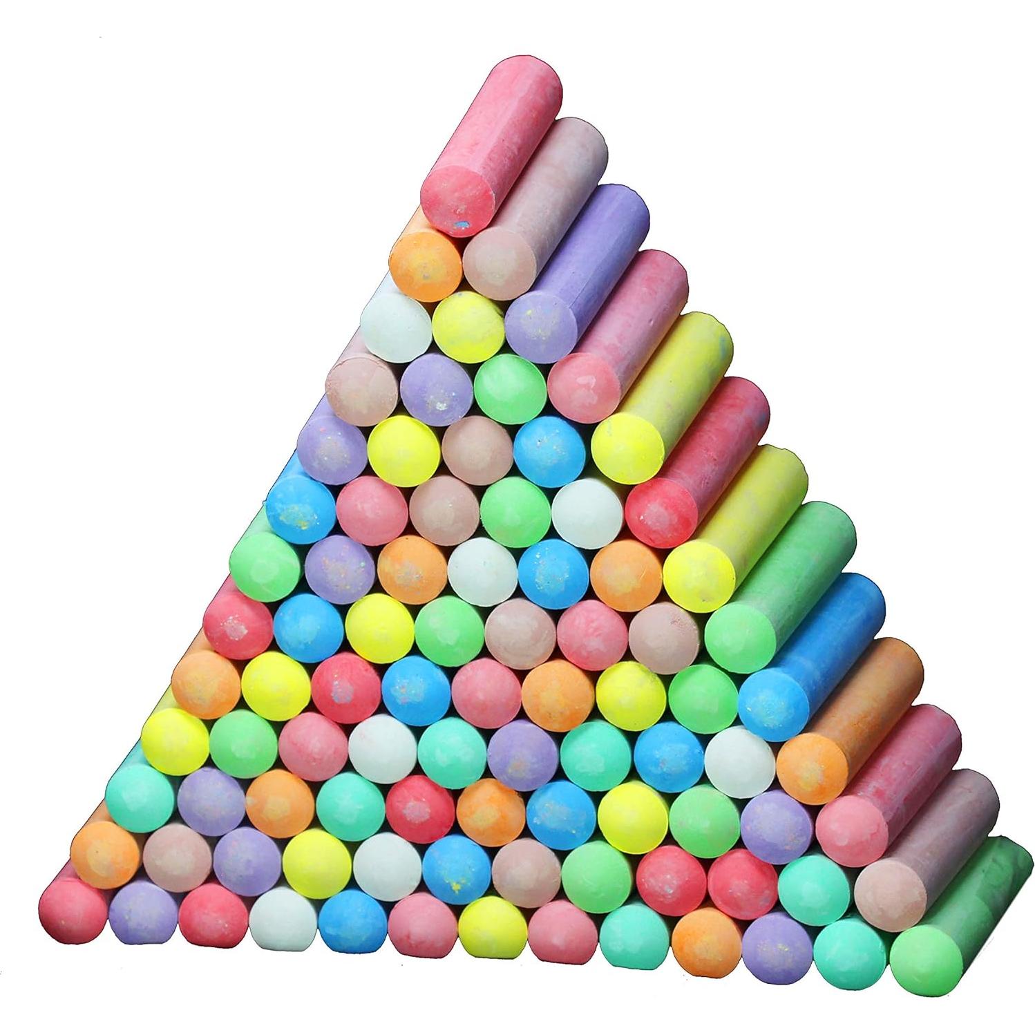 Tizas de Acera Jumbo JOYIN 120 Piezas Lavables para Niños