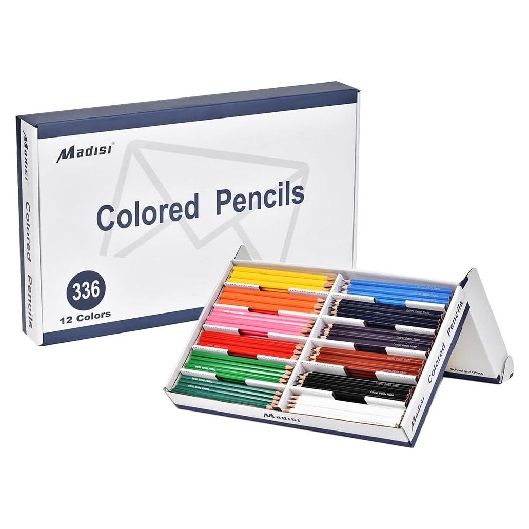 Lápices de Colores Madisi 336 Piezas Pre-Afilados