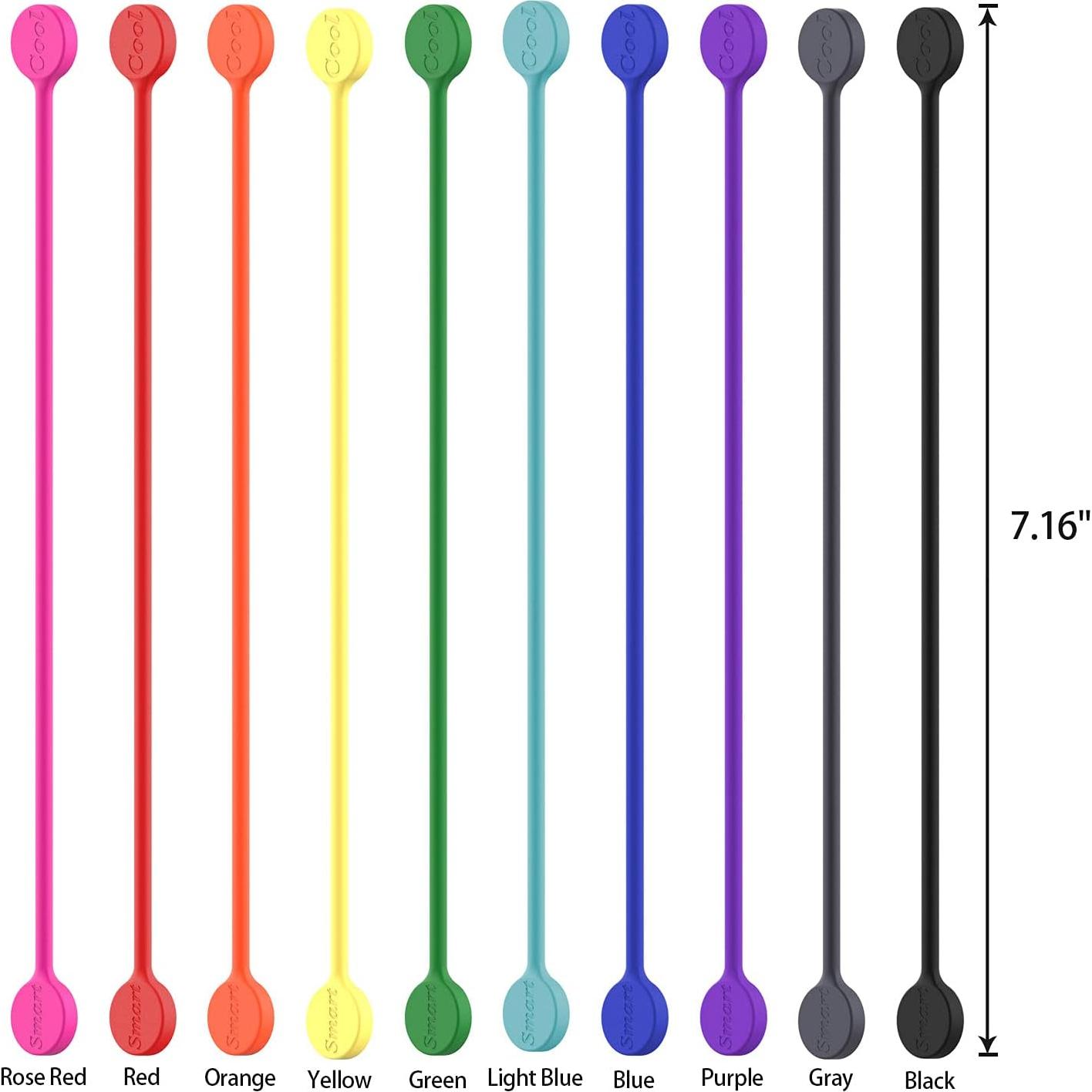 Bridas Magnéticas de Silicona Smart&Cool 20 Piezas 18.29 cm