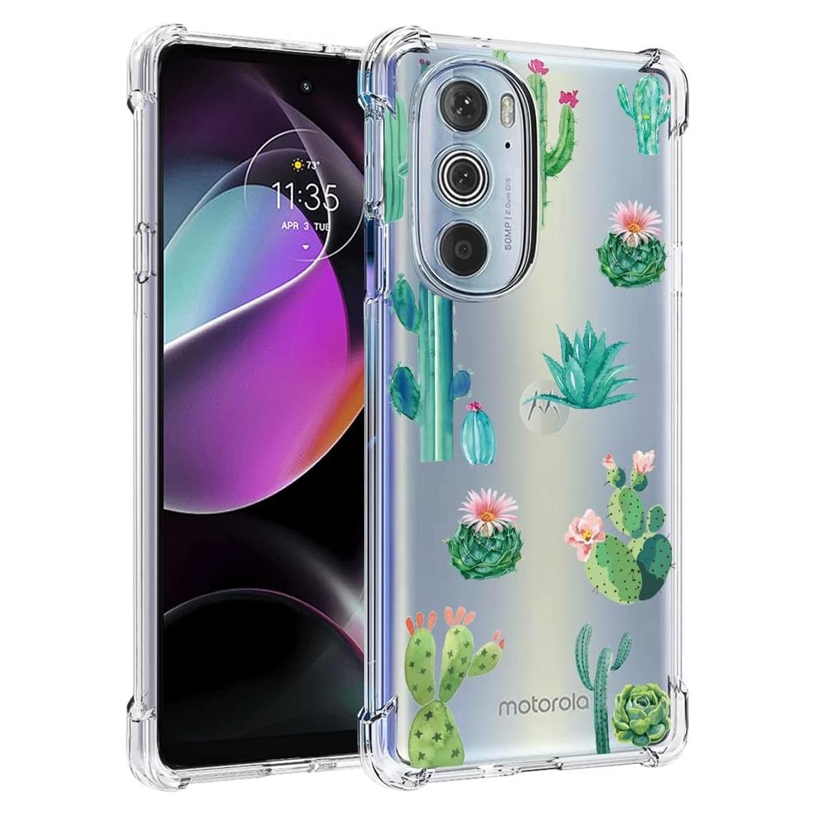 Funda TPU transparente para Moto G 5G 2022 - Yodueiv Cactus