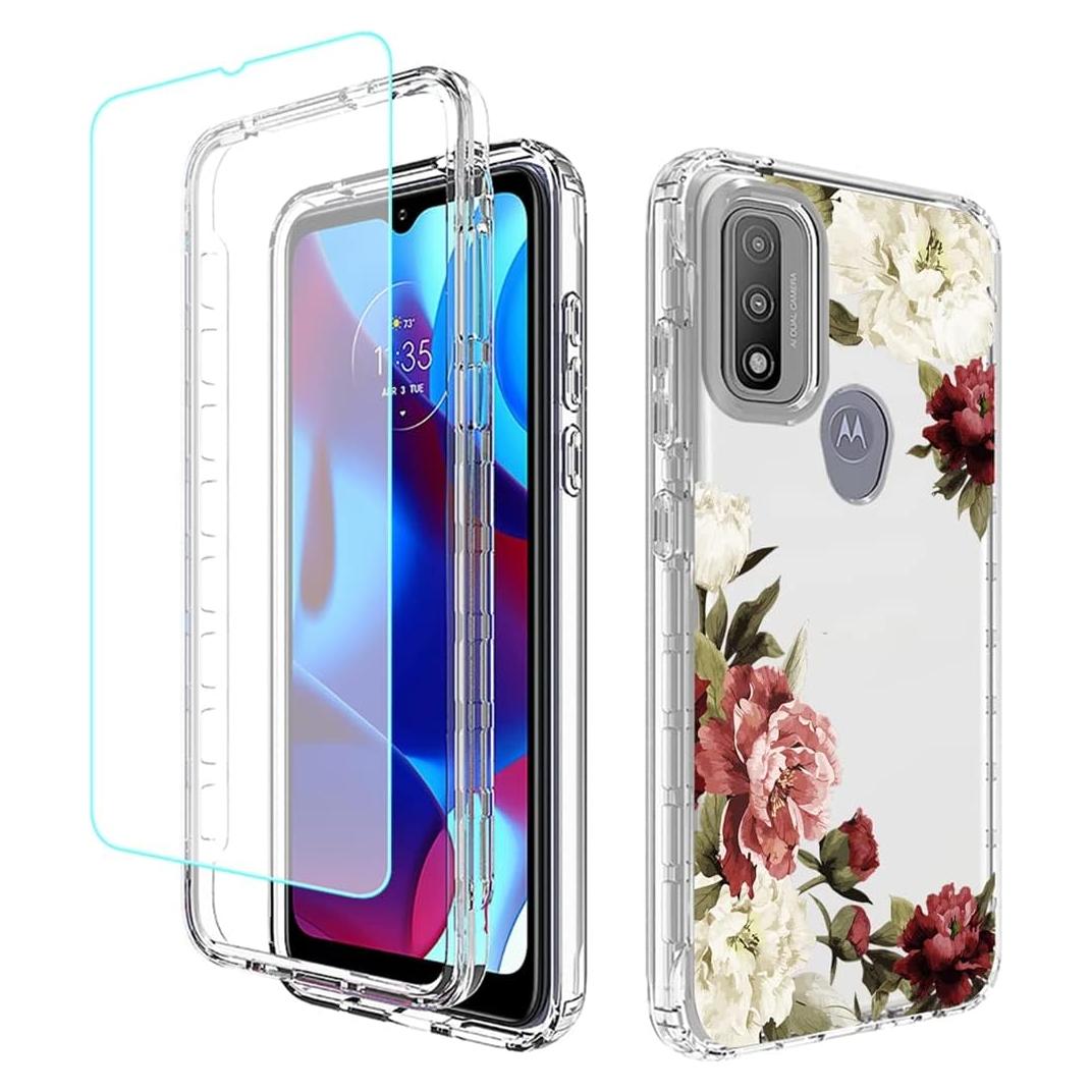 Funda Motorola Moto G Pure 2021 Floral + Protector Vidrio