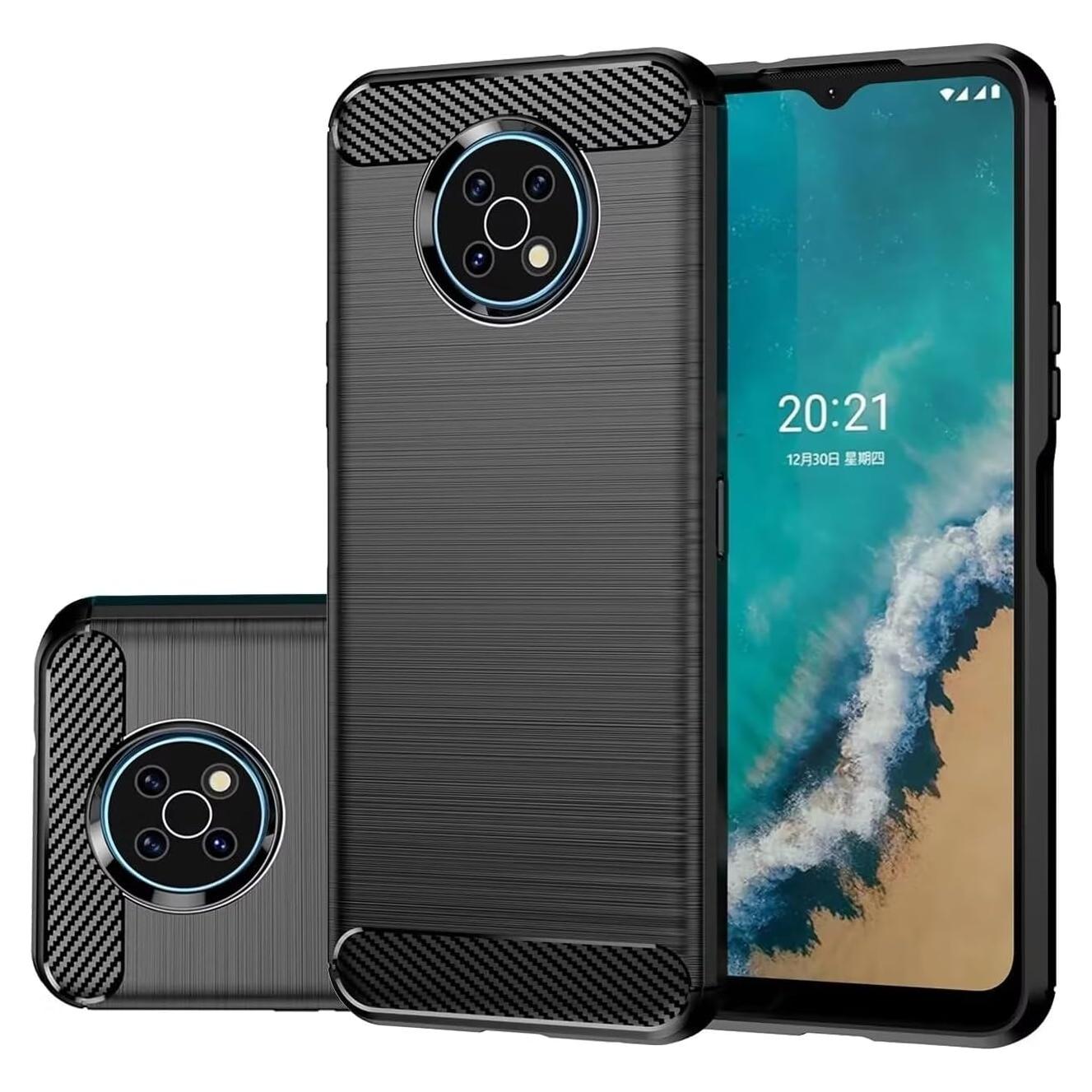 Funda TPU Fibra de Carbono Gufuwo para Nokia G50 5G Negra