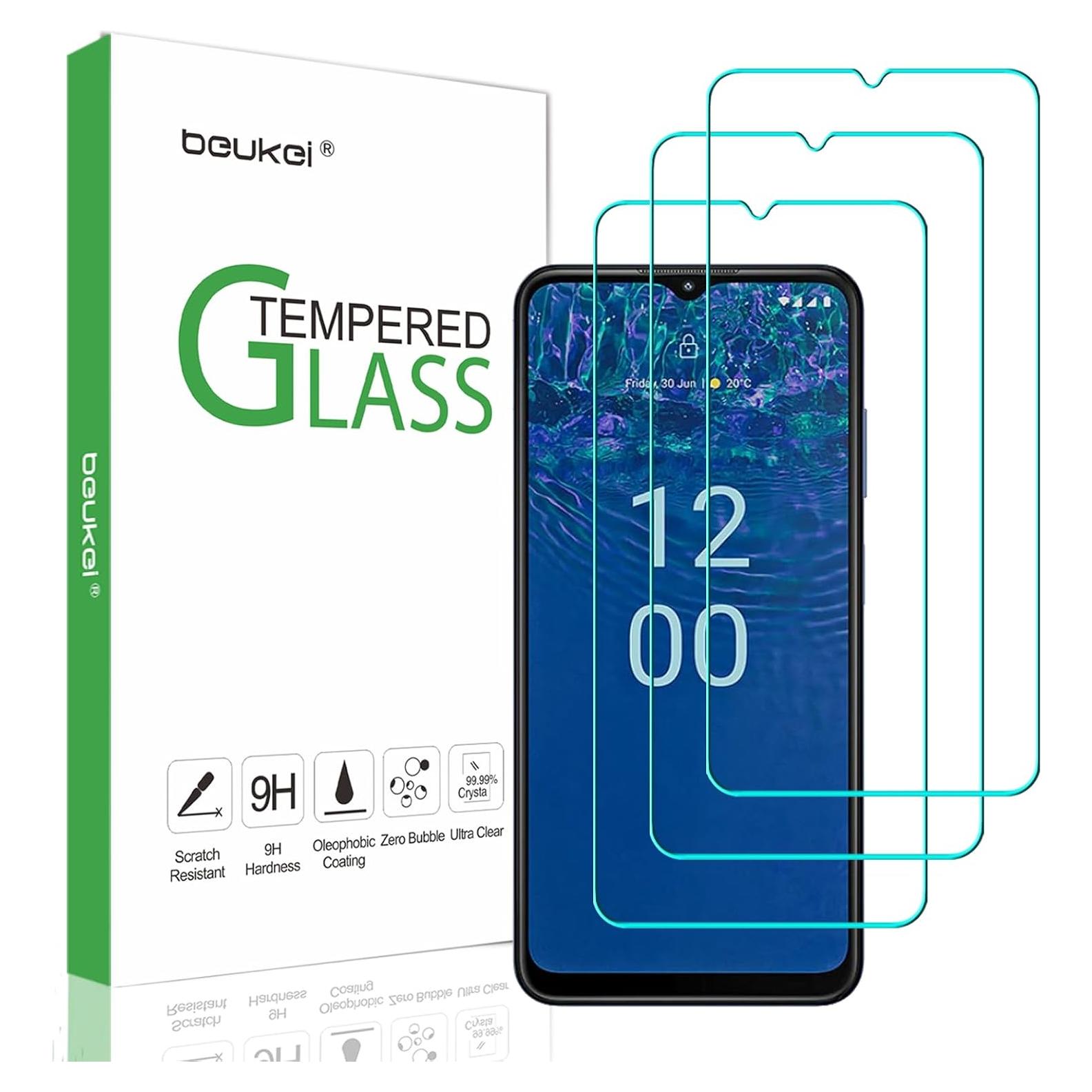 Protector de Pantalla Vidrio Templado Beukei para Nokia G310 5G - 3 Pack