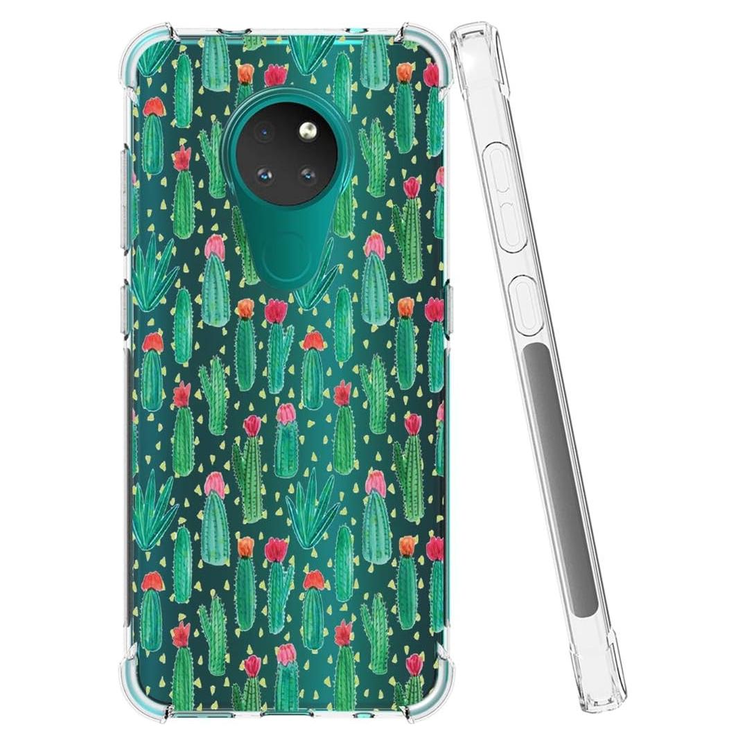 Funda Transparente Slim Gufuwo para Nokia 7.2 y 6.2 - Cactus