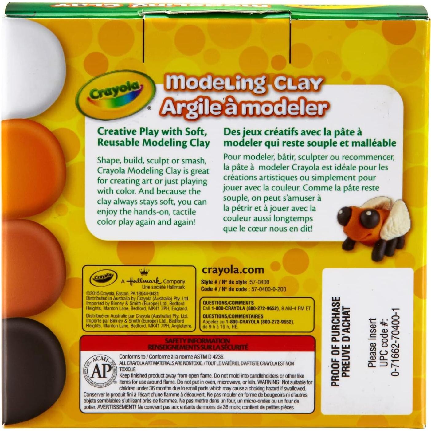 Arcilla para Modelar Crayola 0,45 kg No Tóxica Multicolor