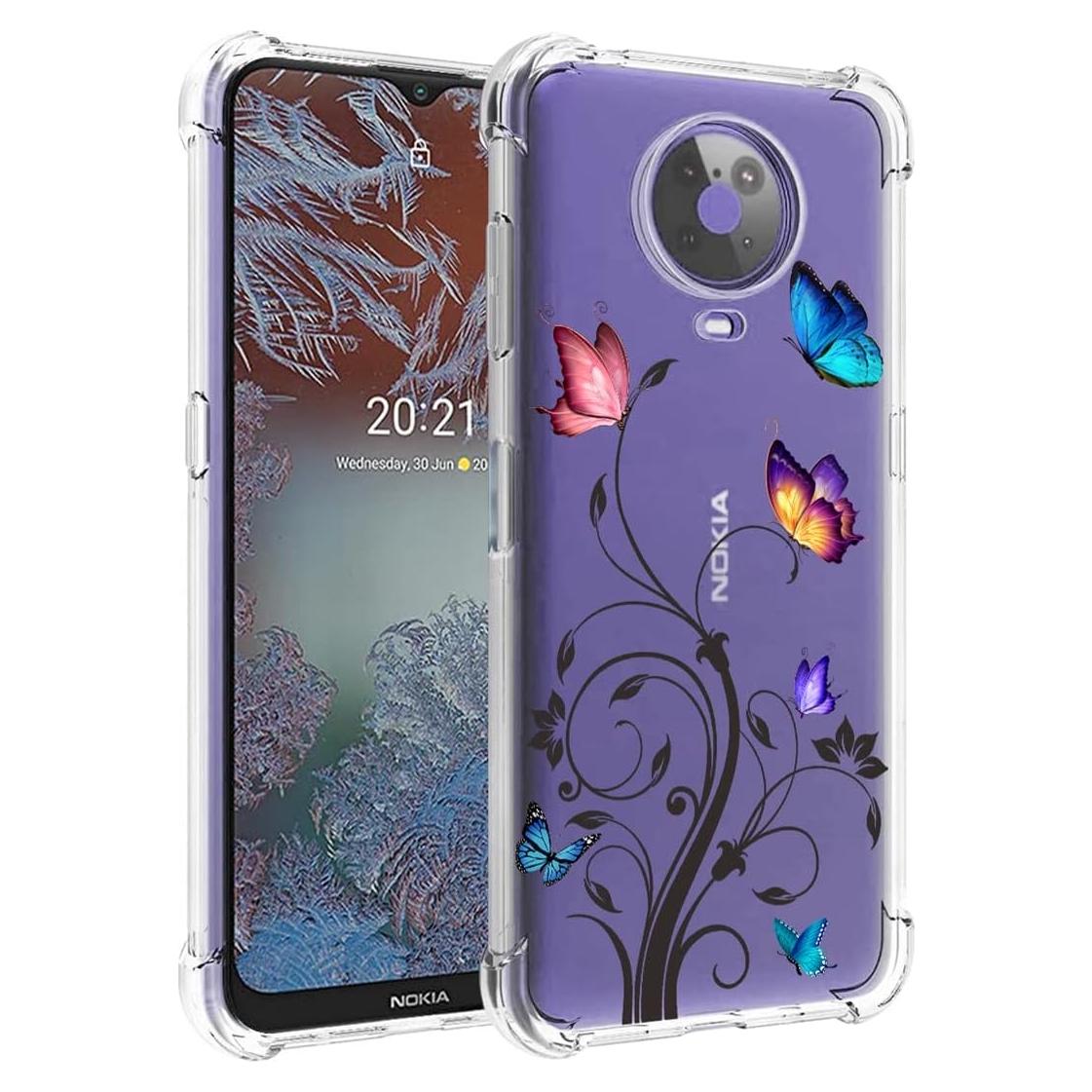Funda TPU Transparente para Nokia G10/G20 - Mariposa