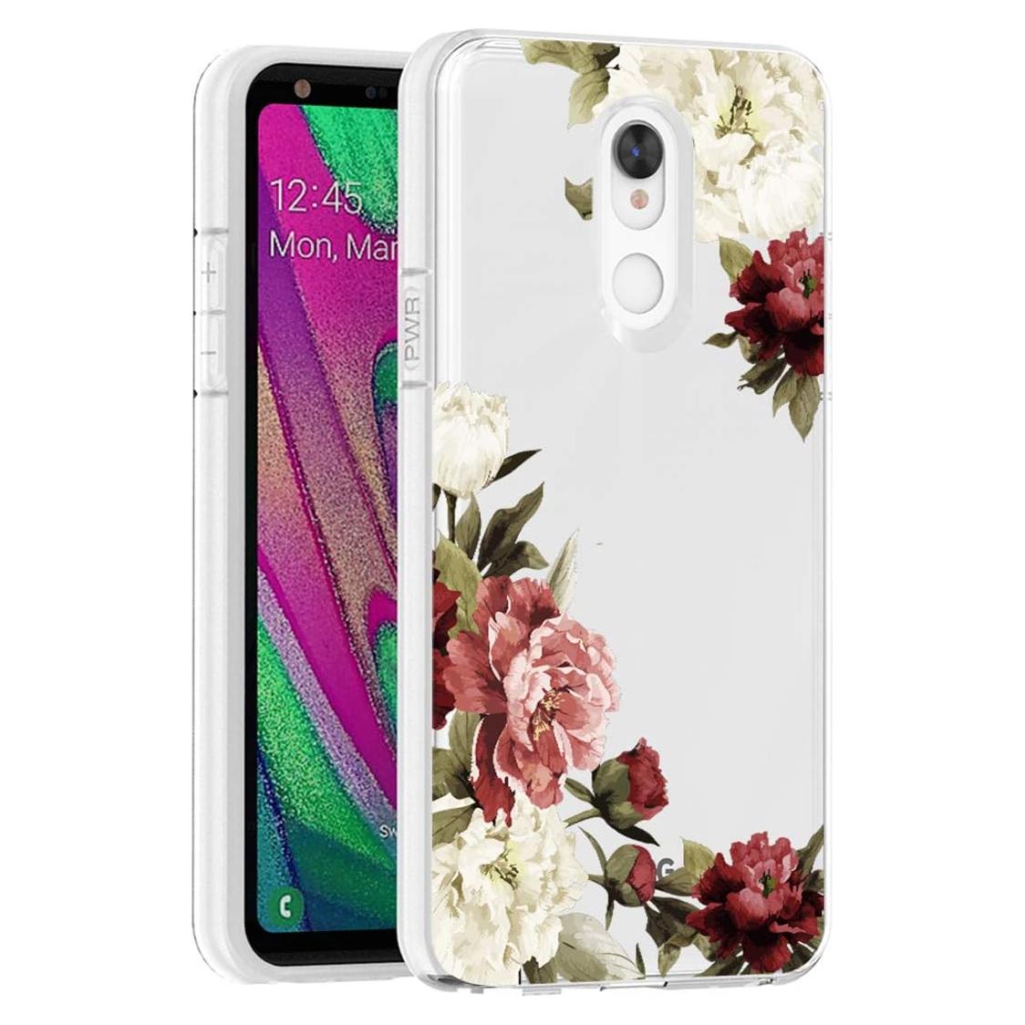 Funda TPU Transparente Floral para LG Stylo 5/5X/5V/5 Plus