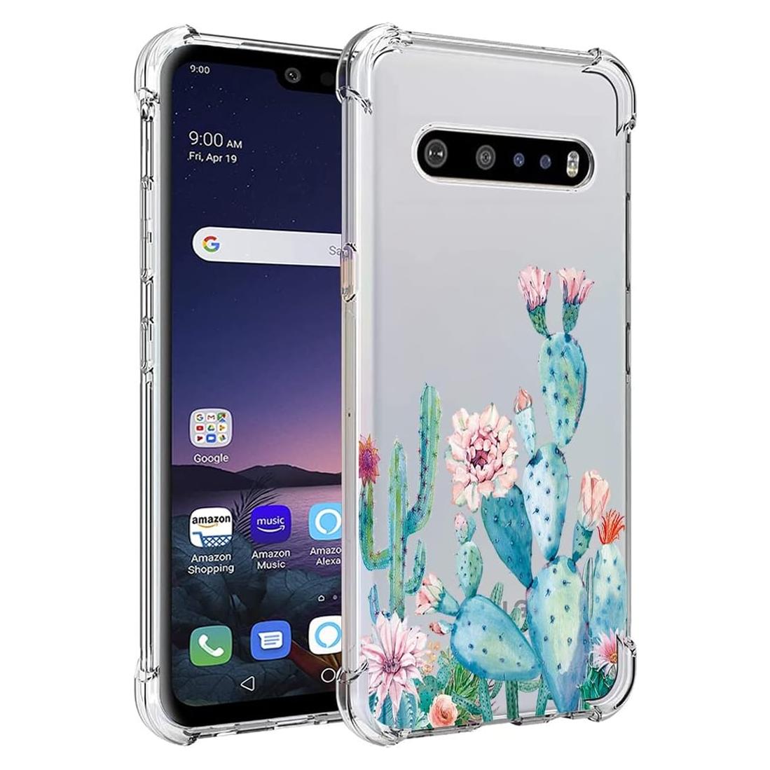 Funda Protectora TPU Floral para LG V60 ThinQ 5G - Cactus