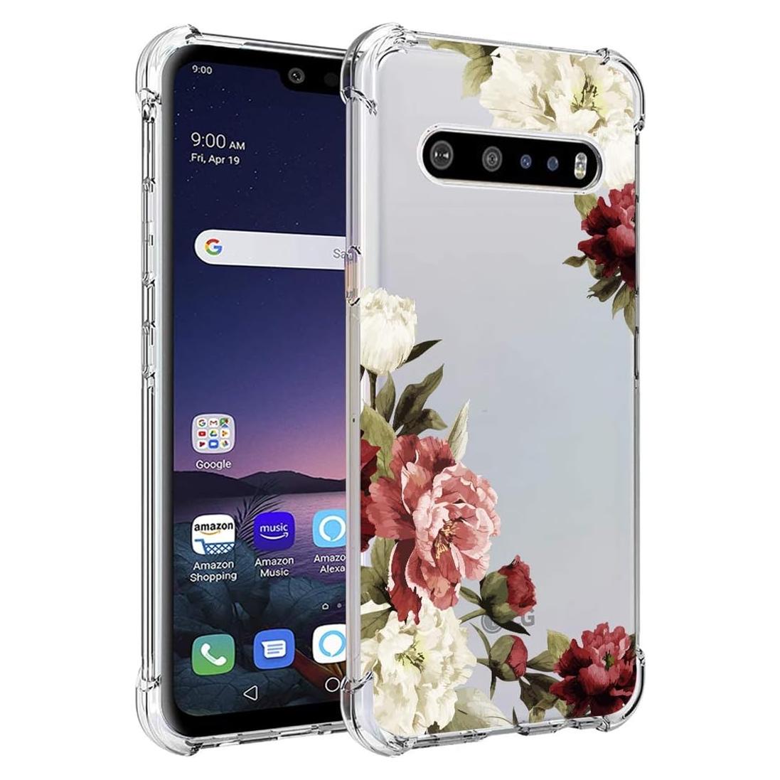 Funda Protectora TPU Floral para LG V60 ThinQ 5G - Ultra Clara