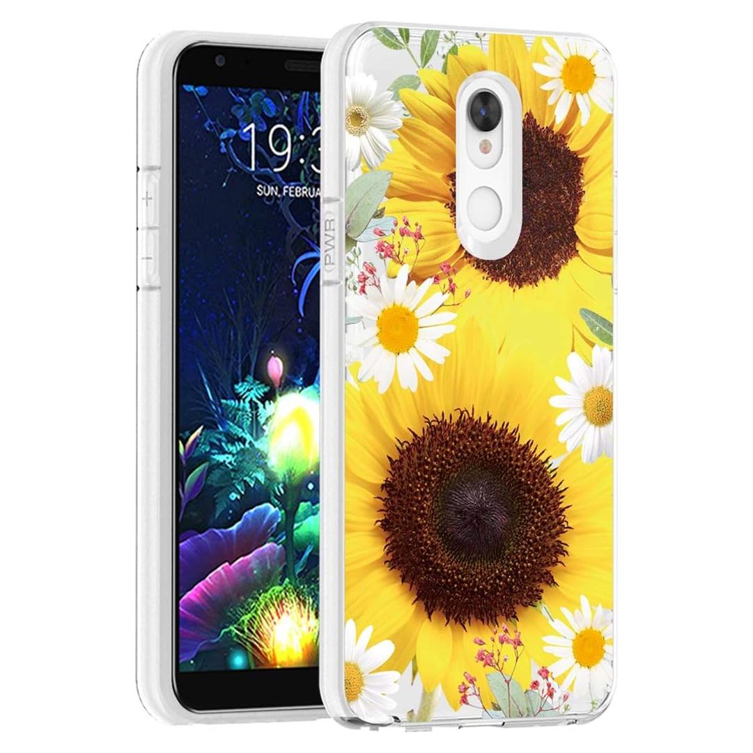 Funda TPU Transparente Floral para LG K40/K12 Plus - Girasol