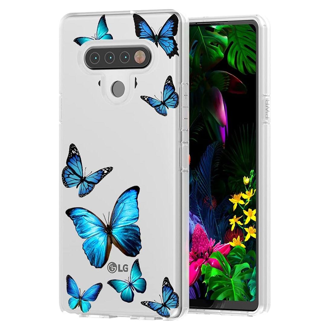 Funda TPU LG Stylo 6 Mariposa Azul - Protección Ultra Clara