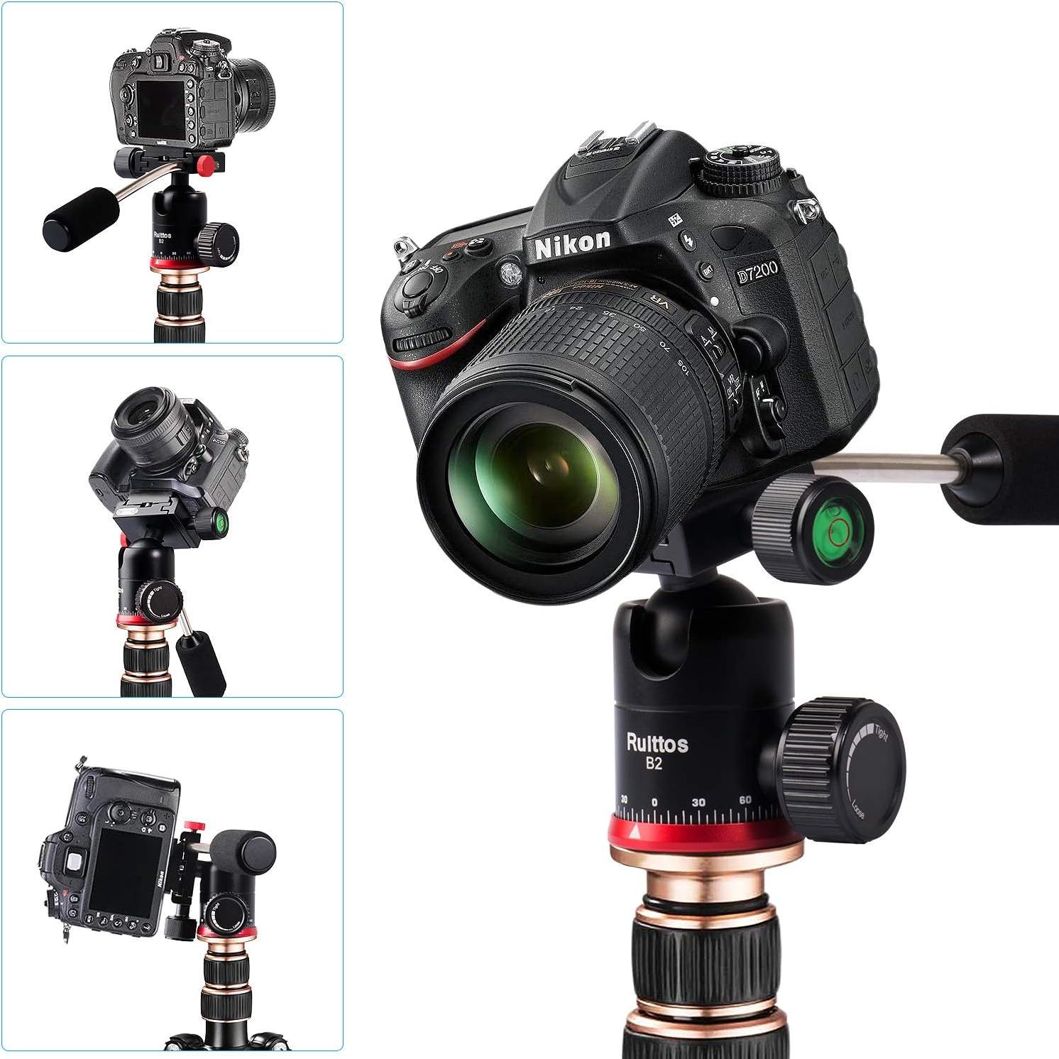 Cabezal de Trípode Panorámico Ruittos 360° con Placa Rápida