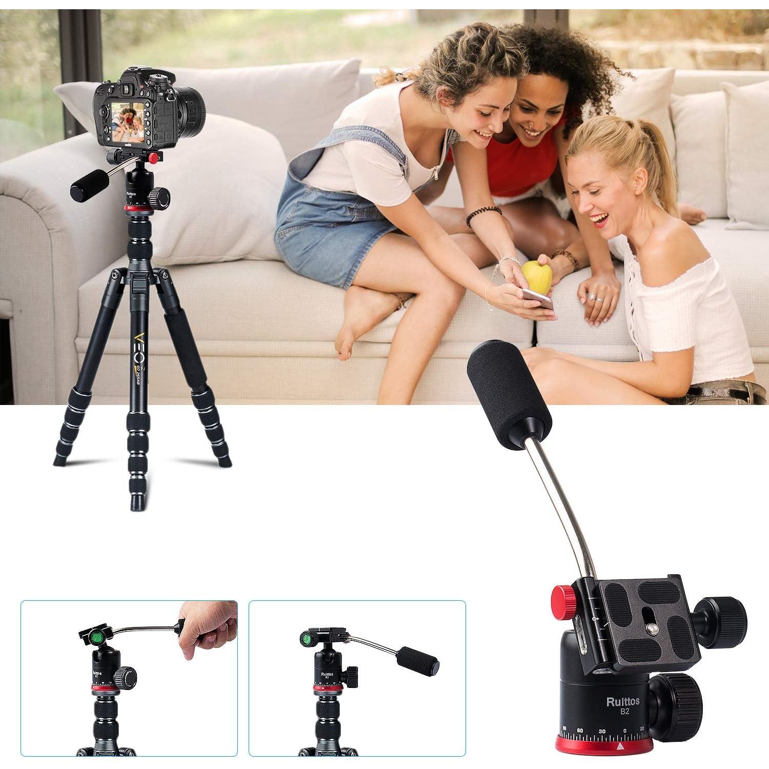 Cabezal de Trípode Panorámico Ruittos 360° con Placa Rápida