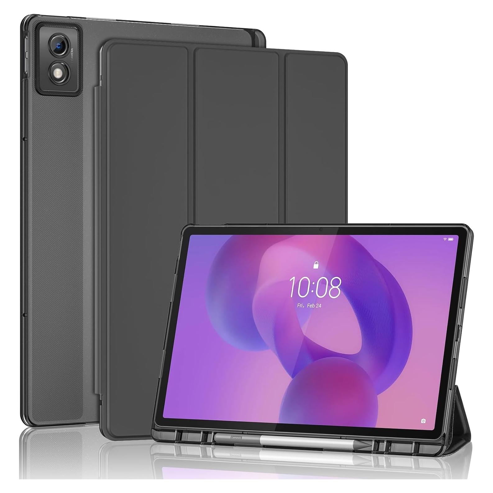 Funda Inteligente ProCase para Lenovo Idea Tab Pro 12.7" 2025 - Negra