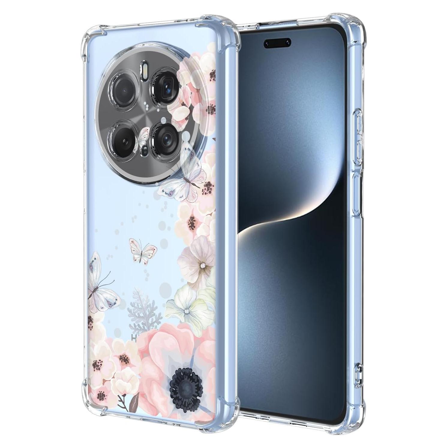 Funda Honor Magic 7 Pro Floral Rosa TPU Antigolpes