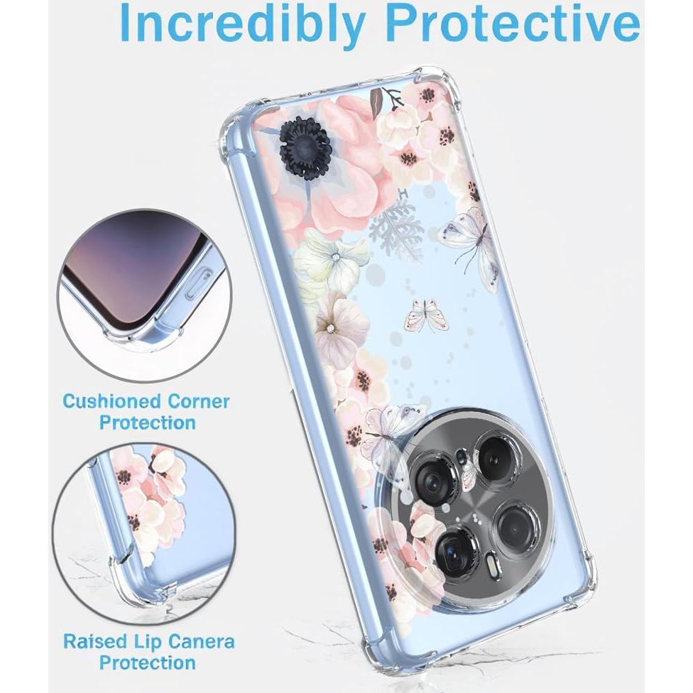 Funda Honor Magic 7 Pro Floral Rosa TPU Antigolpes